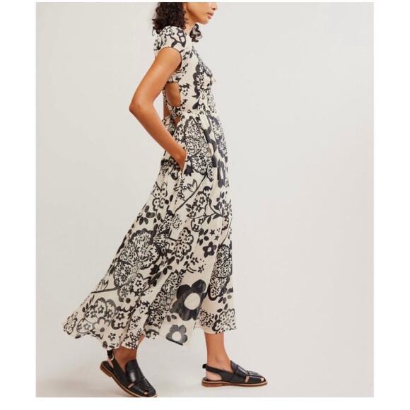 Free People Ultraviolet Black and White Midi Dress - XS - Picture 3 of 8